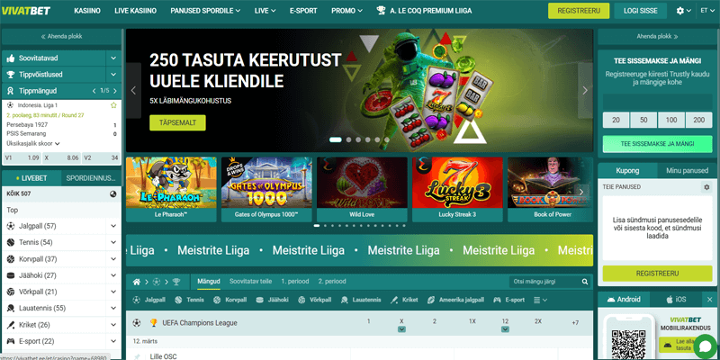 vivatbet kasiino avaleht