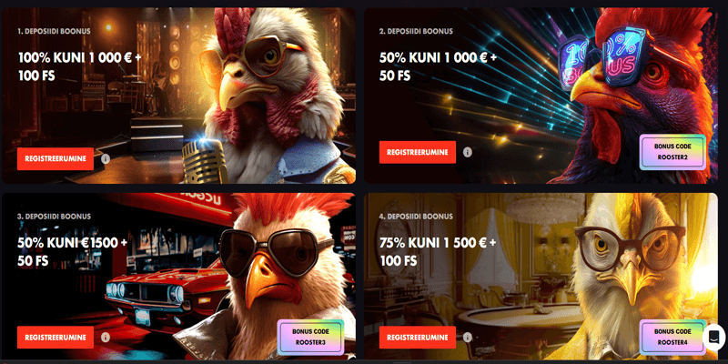rooster bet boonus